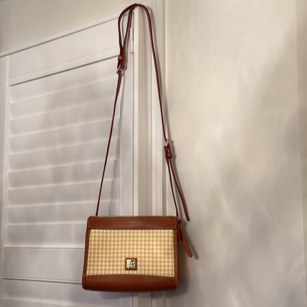 Dooney & Bourke Yellow Checkered Crossbody Bag